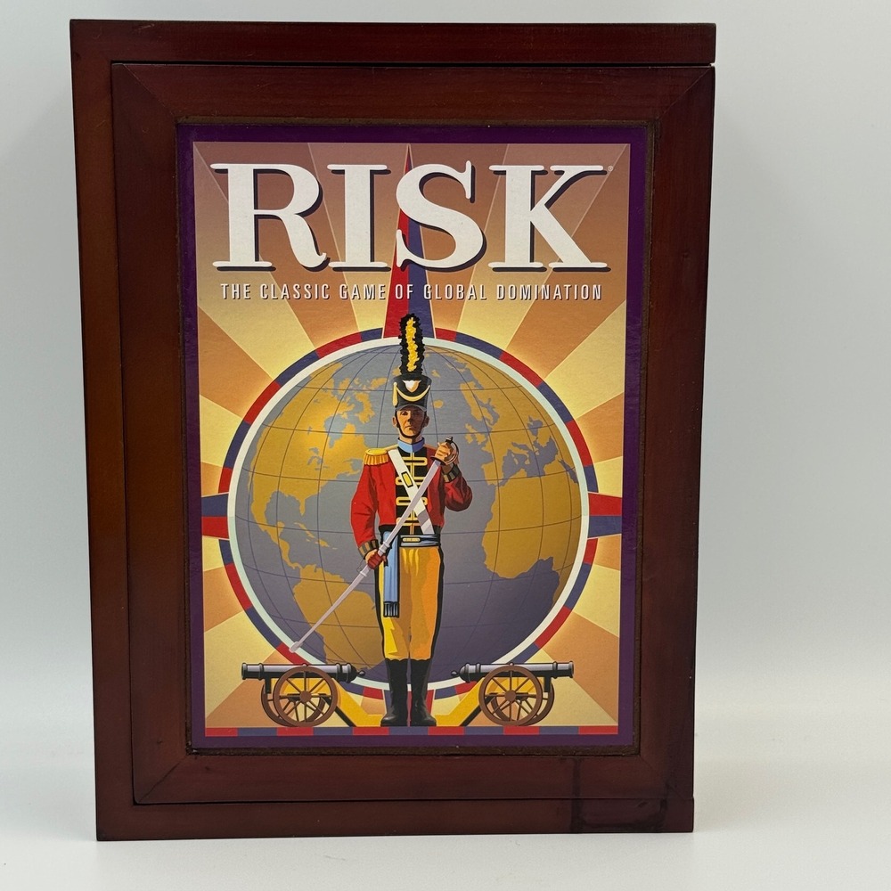 Risk Vintage Game Collection Wooden Book Box Edition Parker Brothers 2009 01334‎